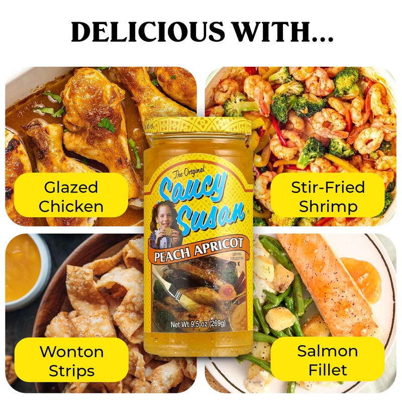 Saucy Susan Peach Apricot ORIGINAL Sauce 9.5 oz Jar –