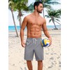 INCERUN Mens Swim Trunks with Compression Liner Bathing Suit 9