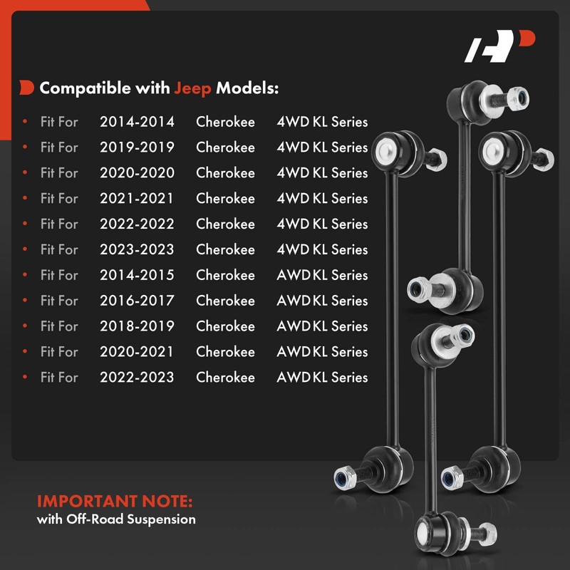 A-Premium Set of 4, Front & Rear Sway Bar Link