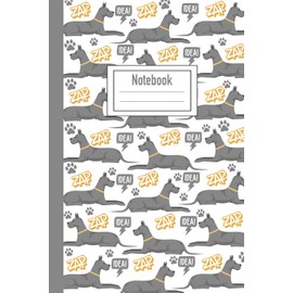 Notebook: Cute Great Dane Dog Gift - 110 Pages - 6 X 9 Inc