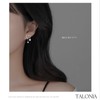 TALONIA Women's Earrings, Hypoallergenic, S925 Silver, Platinum Plated, Second Earrings,