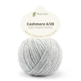 Pascuali Cashmere 6/28, 25 g, 100% Cashmere Wool, Organic Cashmere for Knitting and Crocheting, Colour: Feather 06
