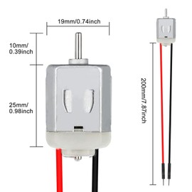 VISSQH Pack of 6 Mini Small Electric Motor, Type 130 Micro DC Motor, 1.5V-6V Mini DC Motor for Toy Cars, Scientific Experiments, DIY