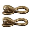 NUOBESTY 2pcs Zodiac Keyring Snake Shape Key Pendant Brass Keychain
