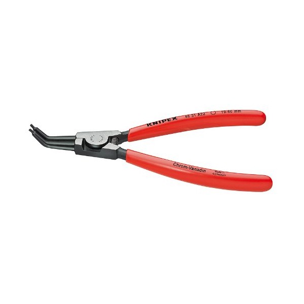 KNIPEX Tools - Circlip Pliers, External, 90 Degree Angled, Forged Tip, 25/64"-1" Shaft Dia. (4631A12)