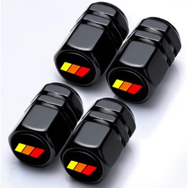 Tire Valve Stem Caps Tri-Color Compatible with for Toyota Tacoma 4Runner Car Accessories 4-Pack - Aluminum Alloy Rust-Proof Universal Dust Covers Tire Air Cap for Car, SUV, Bike, Motorcycle