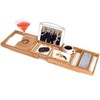 Utoplike Bamboo Bathtub Caddy Tray Bath Tray for Tub, Adjustable