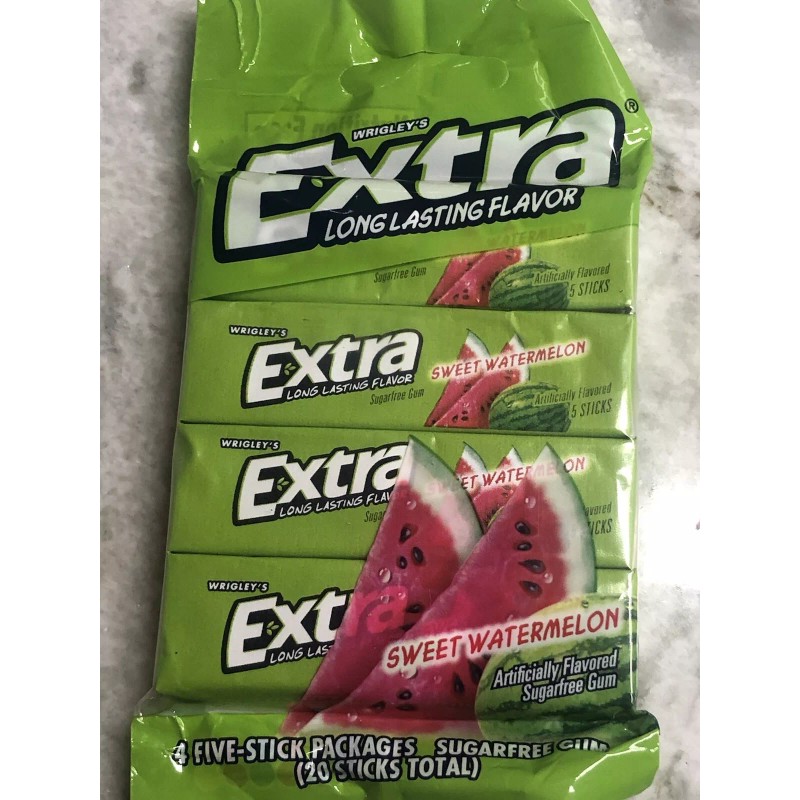 Wrigley Extra Long Lasting Sweet Watermelon Sugar free Gum
