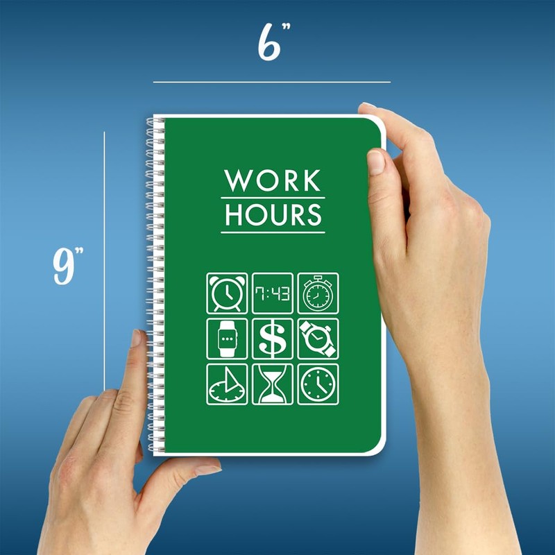 BookFactory Work Hours Log Book/Working Hours Tracking Journal/Plant Worker Tracking