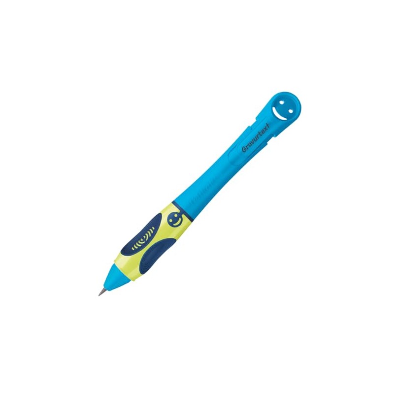 Pelikan griffix® Bleistift für Rechtshänder, Neon Fresh Blue, mit Laser-Gravur,