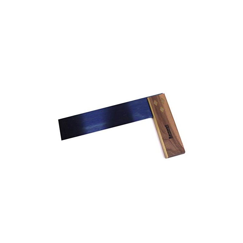 Barnwell Walnut Carpenters Try Square 9" (225mm) Brass Made in