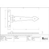 From The Anvil Black 6 Inch Arrow Head T Hinge