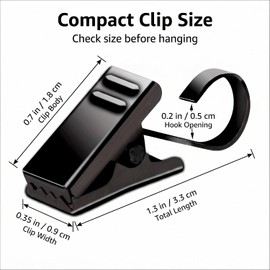 BIHRTC Pack of 25 Black Curtain Clips String Light Hangers Small Metal Wire Holder for Hanging Camper Awning Light Christmas Decor Shower Home Decoration Indoor and Outdoor Photos Arts Crafts Display