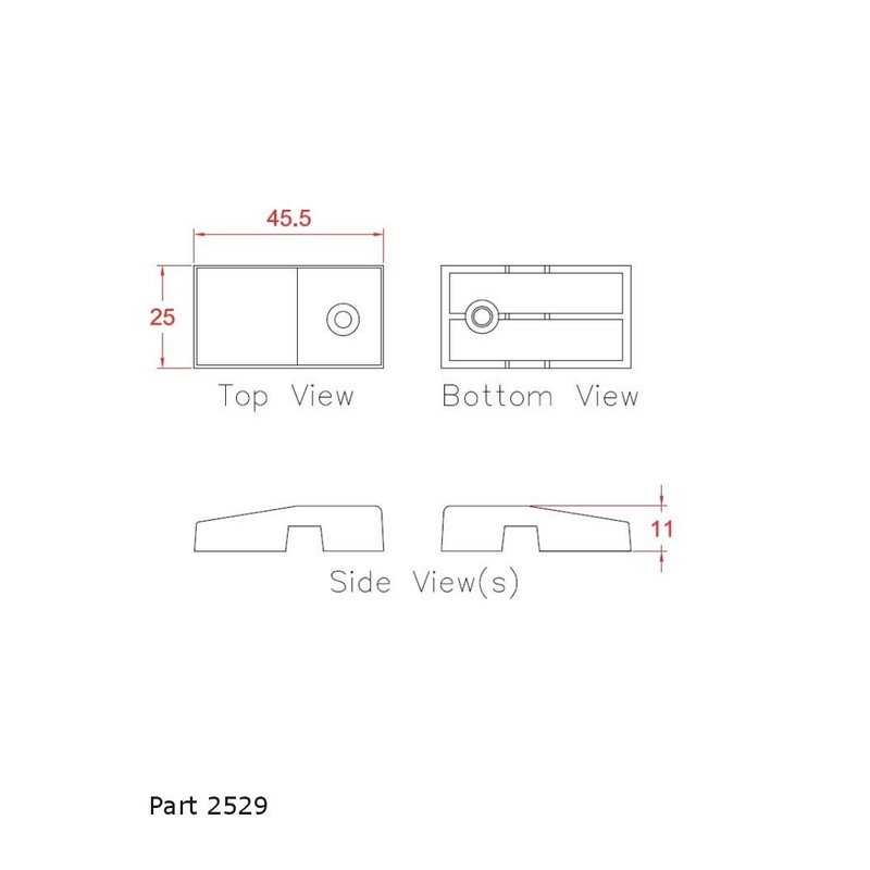 Upvc Run Up Riser Block White Window or Doors 11mm