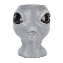 Alien Flower Pot Head Planter Pot Cute Resin Succulent Planter Ornament with Big Eyes Large Opening for Indoor Outdoor