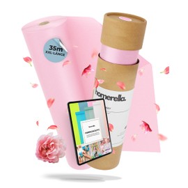 HOMERELLA® Table Runner Pink [30 cm x 35 m] - Fleece Table Runner Roll - Table Runner - Table Runner Fabric - Table Runner for Birthday, Wedding, Christmas, Christening & Confirmation - Decoration