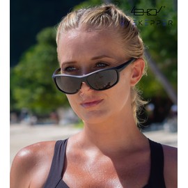 Eyekepper - anteojos de sol bifocales TR90 irrompibles para exteriores, Lente transparente/gris, +2.25