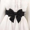 Svnqney Women's Large Bow Belt, black