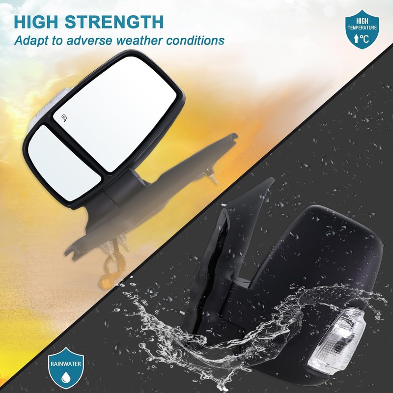 Left Driver Side Mirror Compatible With 2015-2026 Ford Transit 150