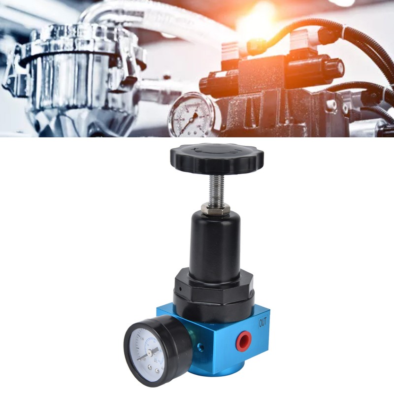 Air Pressure Regulator Miniature Pneumatic Reducing Valve Regulating Control GaugeQTYH‑08