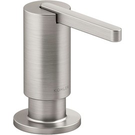 Kohler K-28293 Components Deck Mounted Soap/Lotion Dispenser with 16 oz Capacity - Vibrant Stainless
