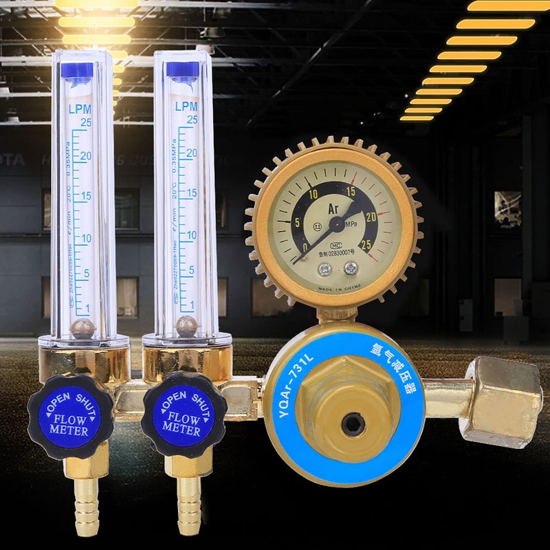 Argon Pressure Regulator, Argon CO2 Regulator, Pressure Reducer, 0.25 MPa,