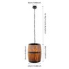 Hanging Light Wine Wood Barrel Pendant Light Fixture Ceiling Lamp