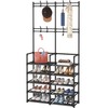 Laiensia 5-Tier Entryway Coat Rack, Coat and Shoe Rack, Entryway