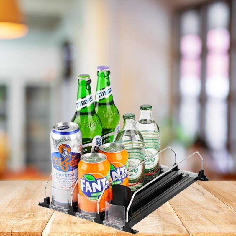 BeverageCarousel Pro: Automatic Drink Dispenser/Organizer Kitchen Utensils Stainless Steel -