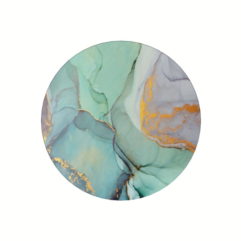 Vibiliyou Marble Green Pattern Coasters for Drinks with Holder Set