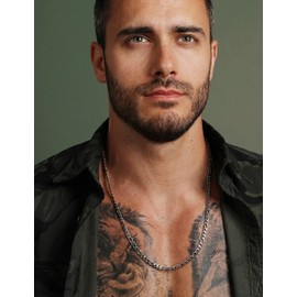 Waitsoul 925 Sterling Silver Figaro Chain Lobster Clasp 5mm Diamond Cut Figaro Link Chain Necklace for Women Men 16-30 Inches(18)