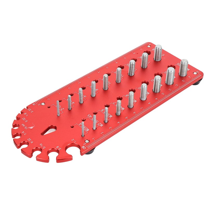 Thread Checker Multi Functional Aluminum Alloy Portable Screw Nut Bolt