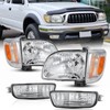 6pc-kit Headlights with Corner&Bumper turn signal Lights Assembly for 2001