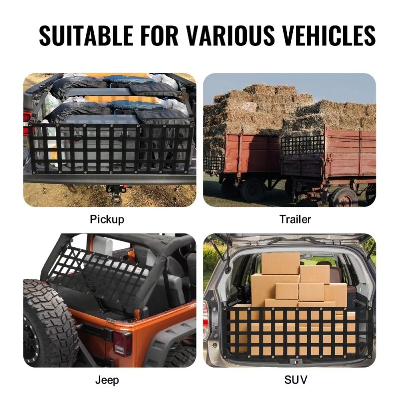 Tailgate Net, 60 in x 18 in, Heavy Duty Cargo