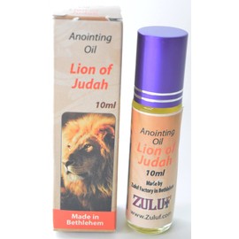 Zuluf Lion of Judah Anointing Oil Holy Land Israel - 10ml (.34 fl. oz.) Roll-On Bottle Blessing Anointing Oil Lion of Judah from Israel for Healing and Protection, Home Blessing and Church PER007