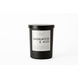 Leoben Co | Masculine Aromas | Small Batch | Soy Wax | 40 Hours | Scented Mens Candles with Natural Essential Oils | Vegan (Sandalwood & Musk)