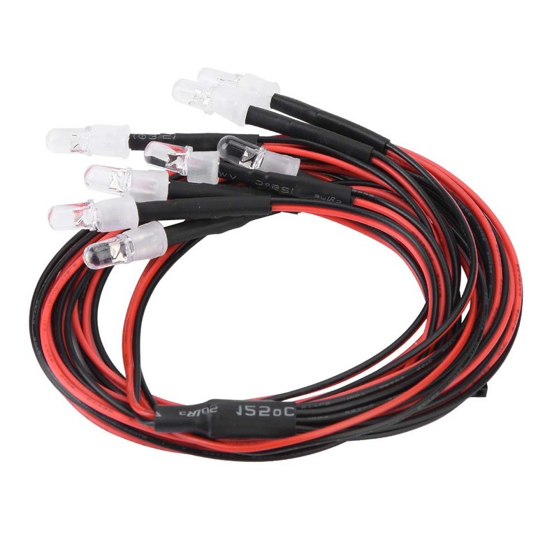 8pcs 5 mm RC LED Light Set Headlight Tail Light