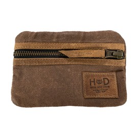 Hide & Drink, Multi-Tool Pocket Pouch, Compact Multipurpose EDC Zippered Bag, Mini Camping Tool Case, Waxed Canvas, Knife Holster, Handmade Slim Organizer (Honey Bourbon)