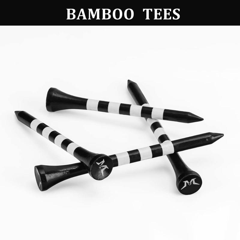 MAZEL 50 Counts Bamboo Golf Tees 2 3/4"&3 1/4" Mixed