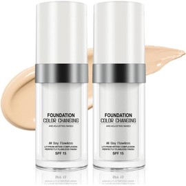2024 para la Mejor Base para Pieles Maduras que Cambia de Color, Base de Maquillaje Natural Beige 30ml, Maquillaje Base Impermeable y Duradero (Natural Beige, 60ml)