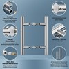 Ranbo Chrome 8" (CTC) Back to Back Shower Door Handle,