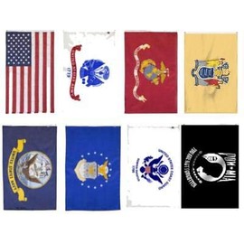 Wholesale Lot 3x5 USA + 5 Branches Military + Pow Mia + New Jersey Flag Set