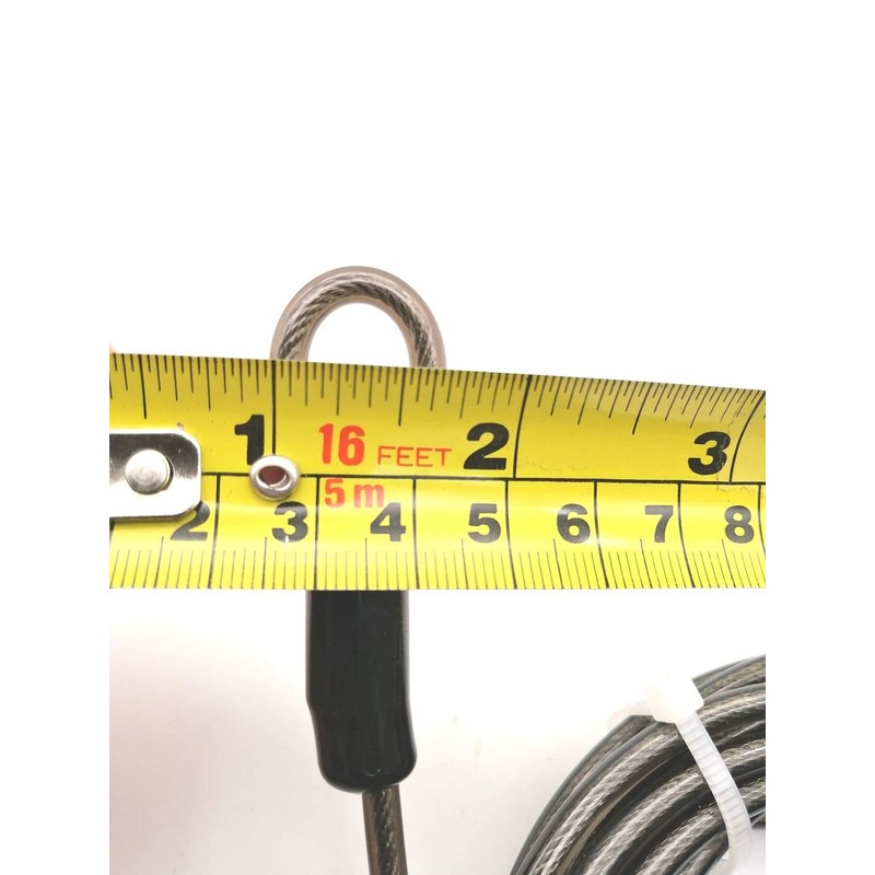 LORADAR 4mm Thick（5/32"） 7FT,15FT,30FT Braided Steel Coated Thin Security Cable