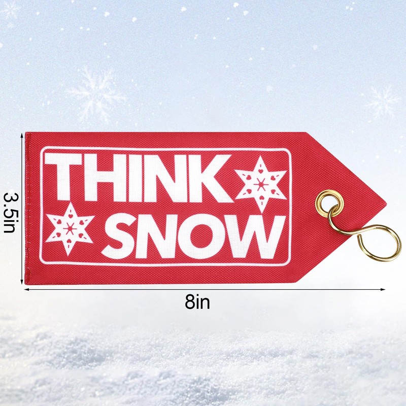 4 Pack Think Snow Flags with S-Hooks, Snow Plow Blade