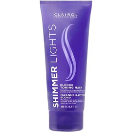 Clairol Professional Shimmer Lights Violet Toning Mask for Neutralizing Brassy Tones with Refreshing Blonde Hair Results