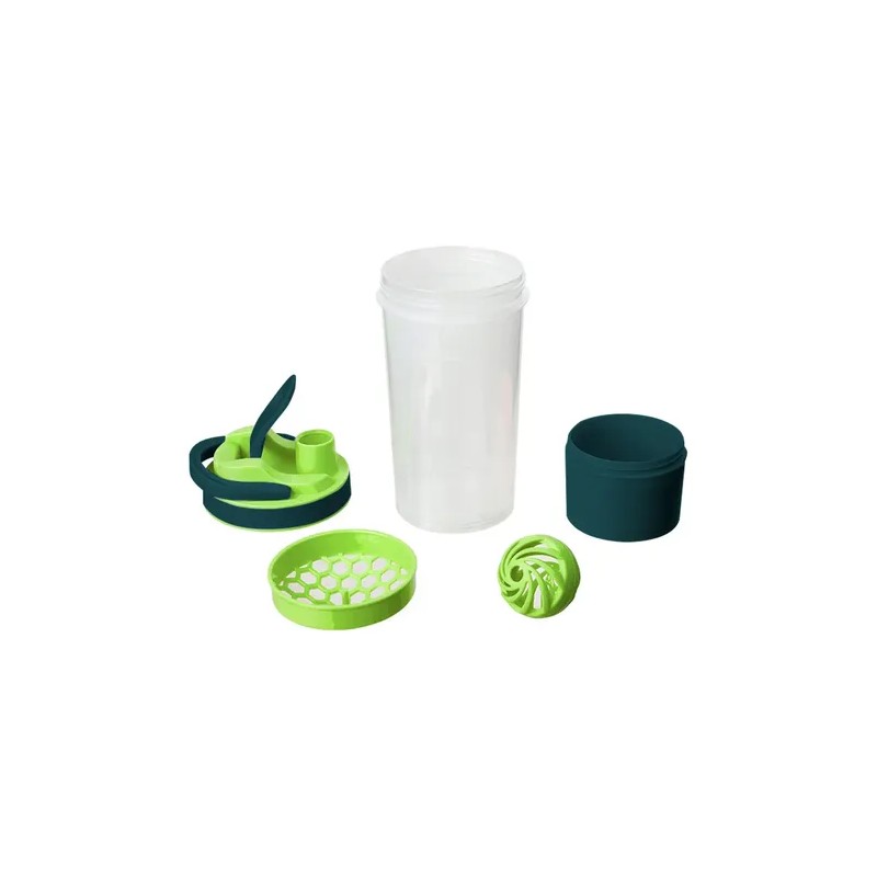Shaker Mezclador Awvuq 700ml Verde Con Filtro Proteína Gimnasio Libre