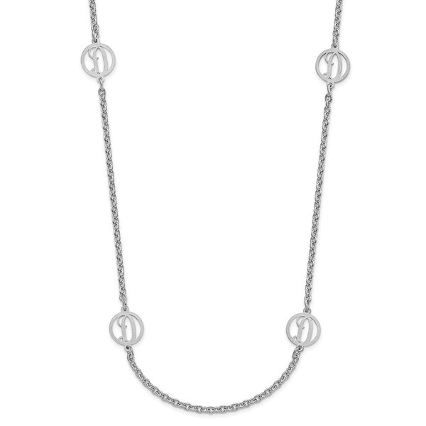 Saris and Things 925 Sterling Silver Laser Polished Letter Initial