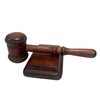Premium Quality Wood and Sound Rectangular Block Set Justice Gavel