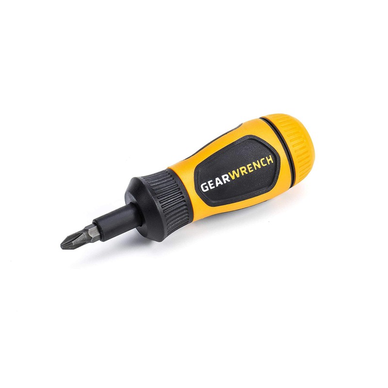 GEARWRENCH 6-in-1 Stubby Ratcheting Multi-Bit Driver - 80061R