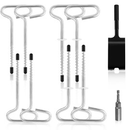 PEUTIER 10pcs Ice Anchor Drill Adapter Kit, Ice Anchor Ice Fishing Equipment Auger Ice Fishing Anchor Adapter Ice Fishing Tool Equipment Kit for Setting Up Ice Fishing Shelter Accessories Tent